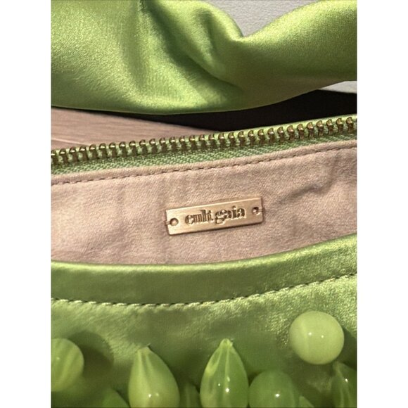 Cult Gaia Gia Beaded Satin Shoulder Bag Apple Green NWOT $528 - Picture 12 of 12